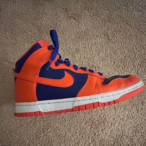 Nike Kids High-Top Sneakers - Orange and Blue